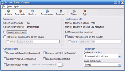 Screen Saver Control screenshot